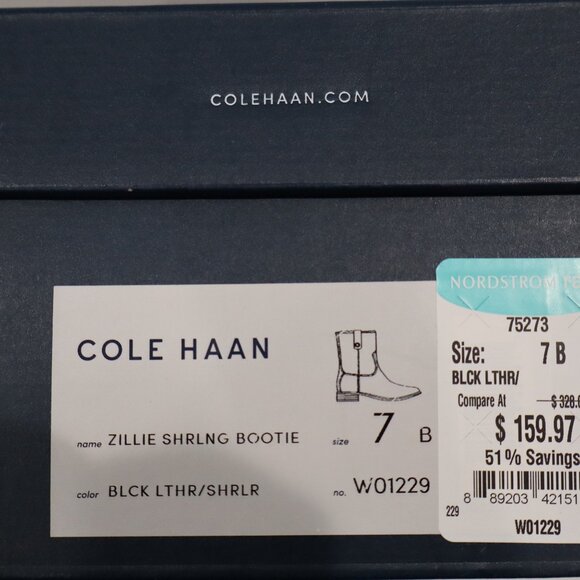 Cole Haan Leather -  Like New - Size 7 - Zillie Shrlng Bootie - Picture 5 of 8